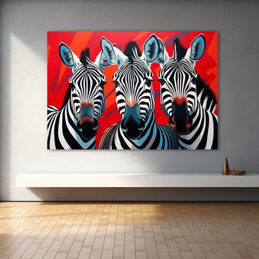 Modern Zebra Head Canvas